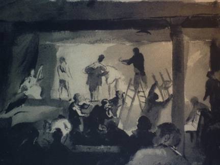 theater_rehearsal-pen-and-wash-drawing